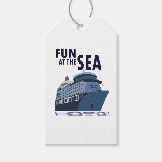 Étiquettes-cadeau Amusement Au Sea Cruise Ship (Devant)