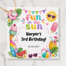 Amusement au soleil Anniversaire d'été tropical
