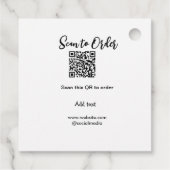 Étiquettes Cadeau Analyser pour commander analyser le code QR ajoute (Dos)