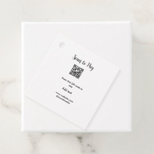 Étiquettes Cadeau Analyser pour payer scanner code QR ajouter des dé (En situation)