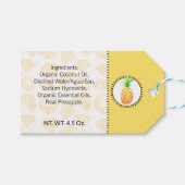 Étiquettes-cadeau Ananas Bain & Corps Maison (Devant (Horizontal))