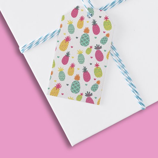 Étiquettes-cadeau Ananas Tropical Fruité