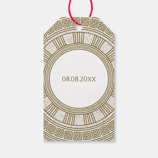 Étiquettes-cadeau Ancienne Rome Anniversaire Fête avec éléments en p (Dos)