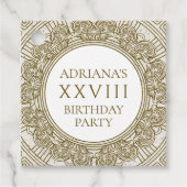 Étiquettes Cadeau Ancienne Rome Anniversaire Fête avec éléments en p (Devant)