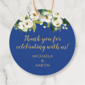 Étiquettes Cadeau Ancre nautique avec Monogramme cardiaque (Dos)