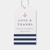 Étiquettes-cadeau Ancre nautique mariage favoriser Merci (Devant)