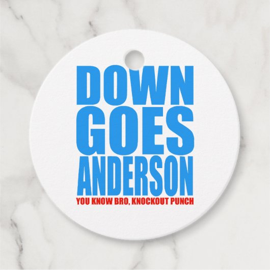 Étiquettes Cadeau Anderson Tombe (Devant)