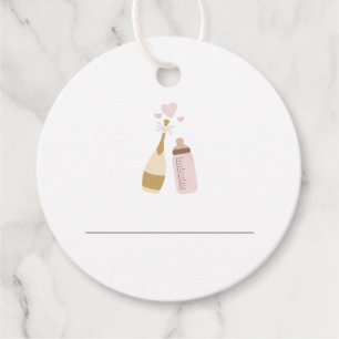 Étiquettes Cadeau ANDI Pink Poppin Bouteilles Momosa Bar Juice Tags