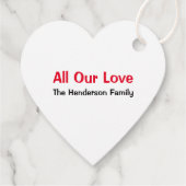 Étiquettes Cadeau Ange de Noël rayures modernes rouge or blanc (Dos)