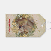 Étiquettes-cadeau Ange Noël Mère et Enfant (Devant (Horizontal))