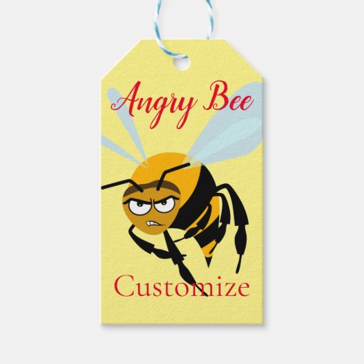 Étiquettes-cadeau Angry Bee Thunder_Cove (Devant)