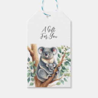 Étiquettes-cadeau Animal de faune Koala