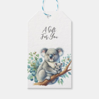 Étiquettes-cadeau Animal de faune Koala