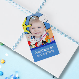 Étiquettes-cadeau Animaux adorables personnalisés Anniversaire Merci