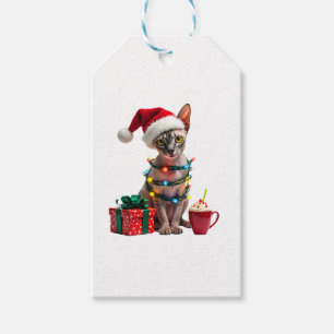 Étiquettes-cadeau Animaux Amoureux des animaux Cute Sphynx chat Rein