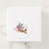 Étiquettes Cadeau Animaux - Beaux animaux ayant une fête (En situation)