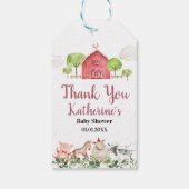 Étiquettes-cadeau Animaux de ferme Barnyard Merci (Dos)