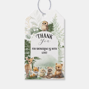 Étiquettes-cadeau Animaux de la forêt Baby shower de la forêt