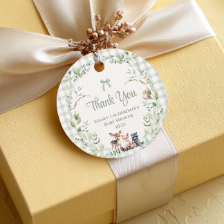 Étiquettes Cadeau Animaux de la forêt Cute remerciement neutre en ge
