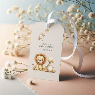 Étiquettes-cadeau Animaux de Pépinière Peluche Vintage Baby Shower