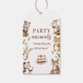 Étiquettes-cadeau Animaux des bois fête d'anniversaire (Devant)