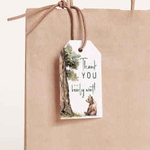 Étiquettes-cadeau Animaux des bois Nous pouvons étancher le Merci d'