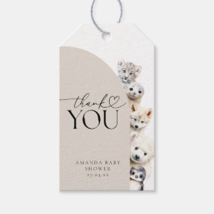 Étiquettes-cadeau Animaux d'hiver Baby shower neutre selon le sexe