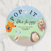 Étiquettes Cadeau Animaux forestiers - Pop it! Quand elle éclaire ! (Dos)