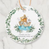 Étiquettes Cadeau Animaux mignons Arche de Noah Verdure Anniversaire (Dos)