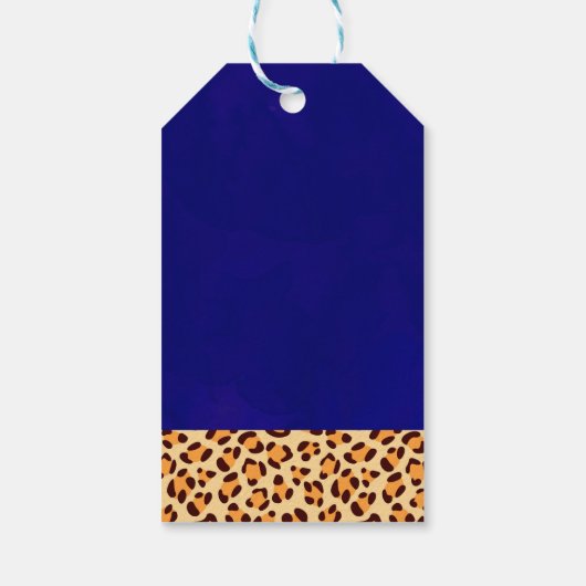 Étiquettes-cadeau Animaux sauvages avec un Merci frontalier Empreint (Dos)