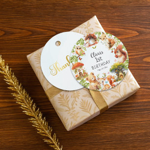 Étiquettes Cadeau Animaux sauvages Mignonne Forêt Magique