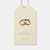 Anneaux entrelacés beige élégant