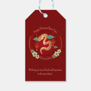 Étiquettes-cadeau Année du serpent Tags cadeaux (Nouvel An chinois)