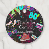 Étiquettes Cadeau Années 80, Rétro, Merci (Devant)