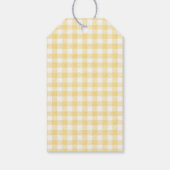 Étiquettes-cadeau Anniversaire 1 an Thème Citron Gingham (Dos)