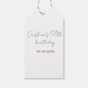 Étiquettes-cadeau anniversaire 50 ans anniversaire mariage ajouter n