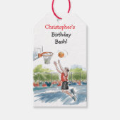 Étiquettes-cadeau Anniversaire Bash : Hoops and Hype Merci (Devant)