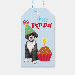 Étiquettes-cadeau Anniversaire Cupcake Portugais Water Dog Tags cade