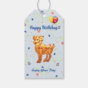 Étiquettes-cadeau Anniversaire de Aries Ram