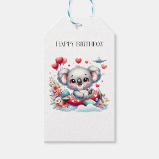 Étiquettes-cadeau Anniversaire de Koala Pilote