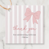 Étiquettes Cadeau Anniversaire de la coquette rose (Devant)