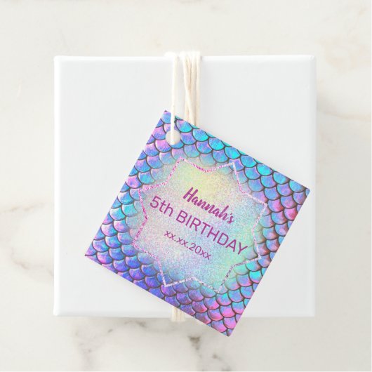 Étiquettes Cadeau anniversaire de la petite sirène (En situation)