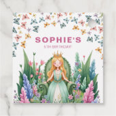Étiquettes Cadeau Anniversaire de la princesse de Forêt enchantée (Dos)
