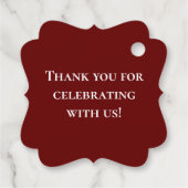 Étiquettes Cadeau Anniversaire de la voiture (Dos)