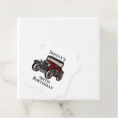 Étiquettes Cadeau Anniversaire de la voiture (En situation)