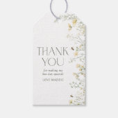 Étiquettes-cadeau Anniversaire de l'abeille fleur sauvage (Devant)