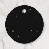 Étiquettes Cadeau Anniversaire de l'astronaute bleu (Dos)