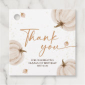 Étiquettes Cadeau Anniversaire de notre petit Citrouille (Devant)