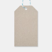 Étiquettes-cadeau Anniversaire de pieds nus dans le sable de plage (Dos)