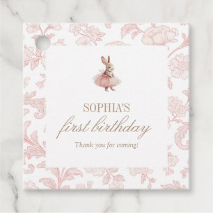 Étiquettes Cadeau Anniversaire de Some Bunny Lapin Rose Fête